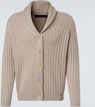 arch4 Mr Denver ribbed-knit cashmere cardigan