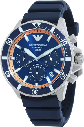 Emporio Armani World Explorer Chronograph Blue Dial Mens Watch AR11696