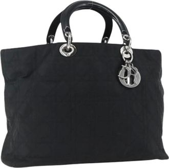Dior Pre-owned Handbags, female, Black, Size: ONE SIZE Pre-owned Vintage Nylon Hand Bag