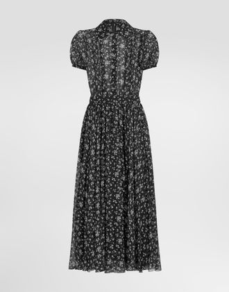 Dolce & Gabbana Floral-print Chiffon Dress - Woman Dresses Multicolor 38