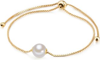 Valero Pearls Womens Sterling Silver Bracelet - Gold - One Size