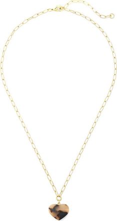 Machete Jewelry Mini Heart Pendant Necklace in Blonde Tortoise at Nordstrom