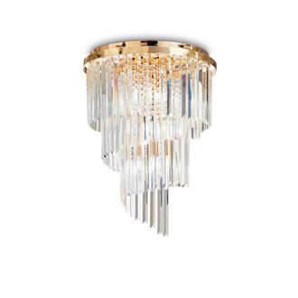 Netlighting Carlton 12 Light Ceiling Light Chandelier Gold E14