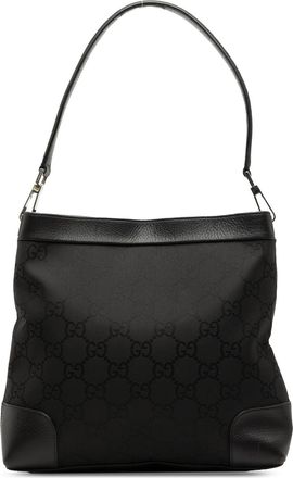 Gucci Pre-owned Womens Gg Nylon Shoulder Bag - Black Textile - One Size