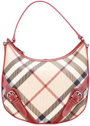 Burberry Pre-owned Larkin Hobo Bag - Dames - Vintage Handtas - Beige - ONE Size - Vintage