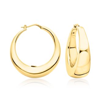Ross-Simons Italian 14kt Yellow Gold Hoop Earrings