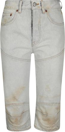 Maison Margiela Shorts con effetto vissuto - Blu