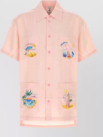 Casablanca viscose linen shirt