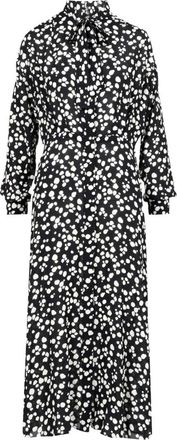 Msgm Jurk met stippenprint - Dames - Maxi kleedjes - Zwart - L - Kleedjes