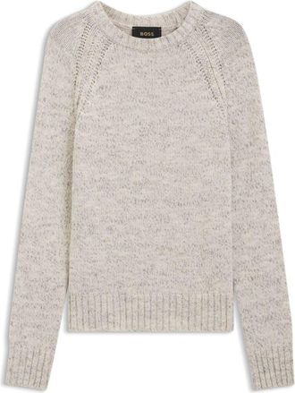 BOSS Cashmere-wool sweater with a tweed effect