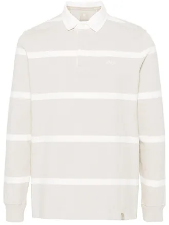 Boggi Milano Gestreept katoenen poloshirt - Beige