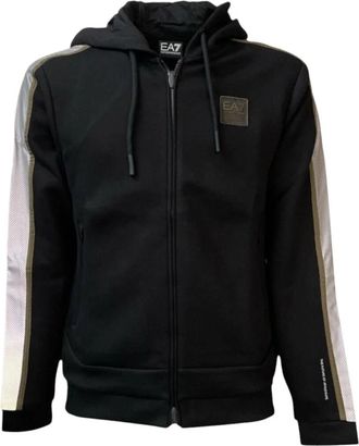 Emporio Armani Felpa - Heren - Vesten met rits - Zwart - XS - Katoen - Hoodies & sweatvesten