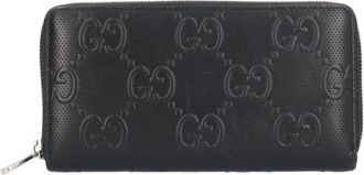 Gucci Black Leather Long Wallet (Bi-Fold) (Pre-Owned)