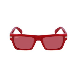 Ferragamo FESF1086S5419600AC Red Acetate Sunglasses - Red