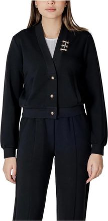 Liu Jo V-Neck Button-Up Cardigan - female - Liu Jo - Cardigans - Black - XS - Knitwear