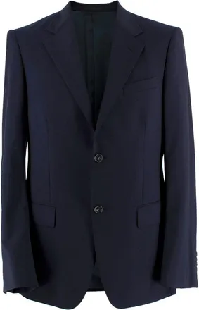 Prada Navy Single Breasted Wool and Mohair Blend Blazer Size M