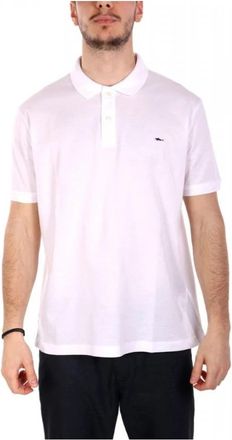 Paul & Shark Short Sleeve Cotton Polo Shirt - Heren - Polos - Wit - L - Katoen - Tops