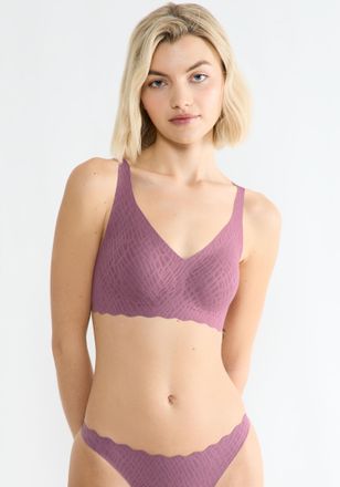 sloggi B&uuml;gelloser BH SLOGGI ZERO Feel Bliss Soft bra, Damen, Gr. M, N-Gr, lila (lila clover), Spitze, Obermaterial: 76% Polyamid, 24% Elasthan, BHs B&uuml;gellose