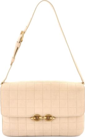 Saint Laurent Le Maillon Quilted Leather Medium shoulder bag - Beige