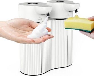 OEM Dispensador Autom&aacute;tico De Jab&oacute;n L&iacute;quido Espumoso Sin Contacto, Doble, 4 Niveles Ajustables, Ideal Para Ba&ntilde;o, Cocina, Oficina Y Hotel. Tambi&eacute;n Sirve Pa