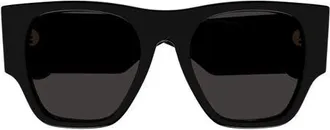 Chlo&eacute; 53mm Rounded Square Sunglasses in Black at Nordstrom