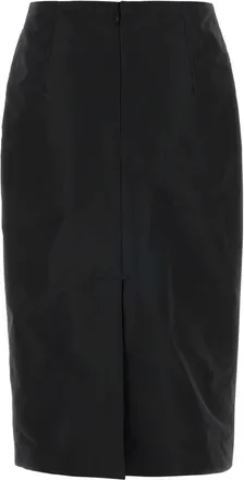 Jil Sander Womens Faille Skirt Black Polyester