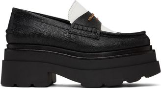 Alexander Wang Black & White Carter Loafers