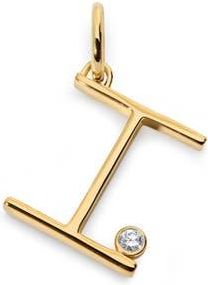 Monica Vinader Lab Grown Diamond Initial Pendant in 18K Gold Vermeil /Diamond I at Nordstrom