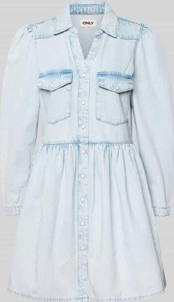 Only Mini-Jeanskleid aus reiner Baumwolle Modell CYRUS in Hellblau, Gr&ouml;&szlig;e XL