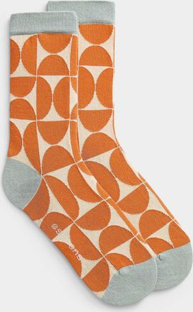 Simons Womens Contrast geometry socks