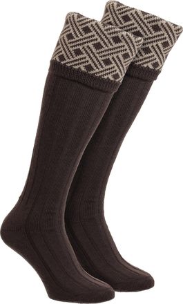 Hj Hall Heren Schiet Merino Wol Sokken Warme Country Jacquard Patroon