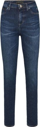Philipp Plein High Waist Jegging - Dames - Skinny Jeans - Blauw - W25 - Katoen - Jeans