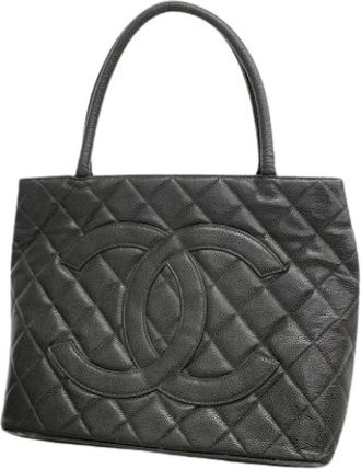 Chanel Pre-owned Handbags, female, Black, Size: ONE SIZE Pre-owned Tote Bag