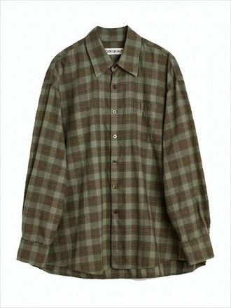 Our Legacy Checkered Long-Sleeve Shirt With Classic Collar