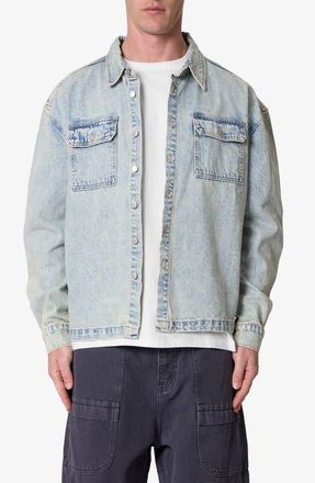 mnml Denim Shirt Jacket in Light Blue at Nordstrom, Size X-Small