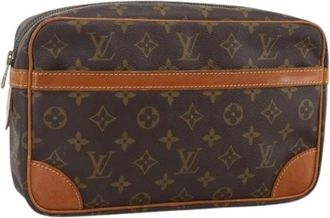 Louis Vuitton Pre-owned Clutches, female, Brown, Size: ONE SIZE Pre-owned Monogram Clutch Bag