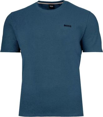 HUGO BOSS Tops, Heren, Blauw, 2Xl, Katoen, TShirt MC Logo Coton