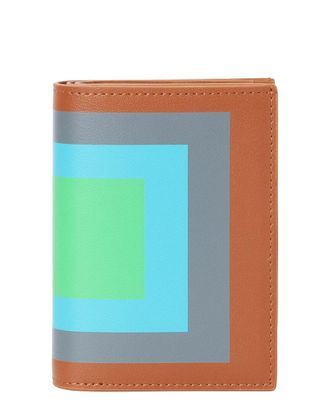 Tiffany & Fred Geometric Print Leather Wallet
