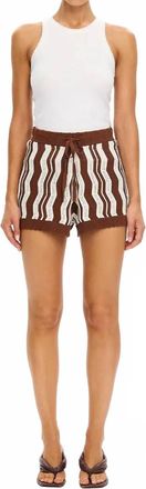 Kivari Sarah Knit Short In Chocolate / Ivory