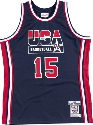 Mitchell & Ness Team USA 1992 Jerseys Magic Johnson 15 AJY4GS18413-USANAVY92EJH