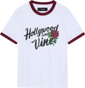 Amiri Rose Ringer T-shirt - Wit