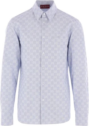 Gucci GG-jacquard shirt - Blue