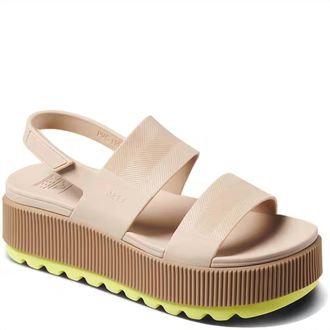 Reef Womens Water Vista Higher Sandals In Sand/lime