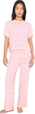 Honeydew Intimates All American T-Shirts Pant Set Womens Pajama Sets Flora Strawberries : MD, Polyester/Spandex