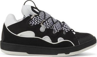 Lanvin Curb Sneakers In Leather in Black/white at Nordstrom, Size 40