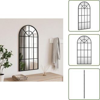 vidaXL Specchio in ferro - vidaXL Specchio da Parete Nero 40x80 cm Arco in Ferro - Specchio nero