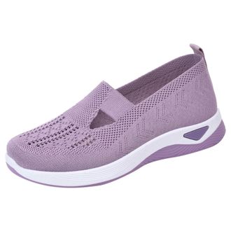 Generic UK Clearance Women Slip on Trainers, Ladies Breathable Mesh Walking Running Shoes Non Slip Low Top Trainers Comfortable Athletic Sneakers All Day Walk