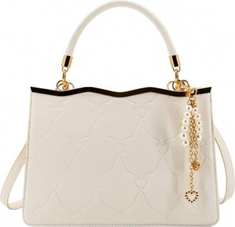 Like Dreams Womens Amara Embossed Top Handle Crossbody Bag In Ivory