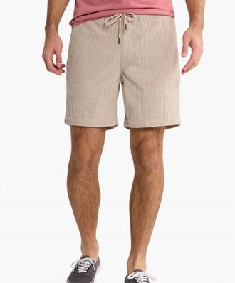 Fair Harbor Wilder Stretch Corduroy Short In Khaki