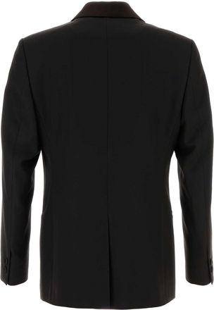 Fendi Mens Wool-Blend Gabardine Blazer Brown Polyester Blazers
